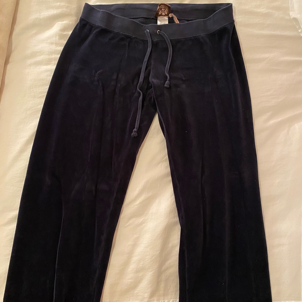 Juicy Couture Navy Velour Sweatpants — S